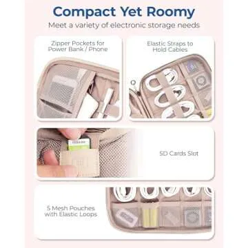 BAGSMART Electronics Organizer Travel Case for Gadgets