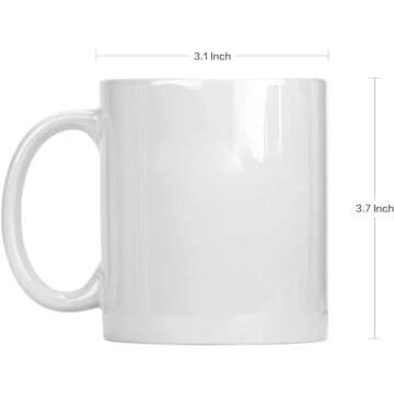 Up Yours Mug Thumbs Up Ceramic Middle Finger Coffee Cup 14 Ounces Milk Tea Funny Coffee Gift Mug for New Year, Christmas, Halloween and Birthday