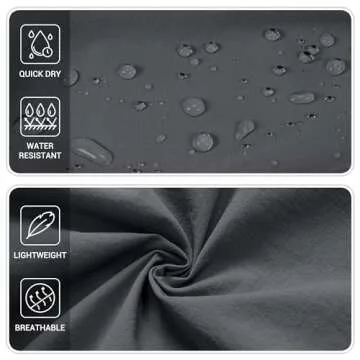 CRYSULLY Men's Golf Shorts 9'' Elastic Waist Quick Dry Outdoor Travel Casual Shorts with 5 Pockets Dark Grey XXL