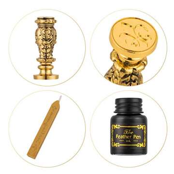 Hethrone Feather Pen and Ink Set for Elegant Writing