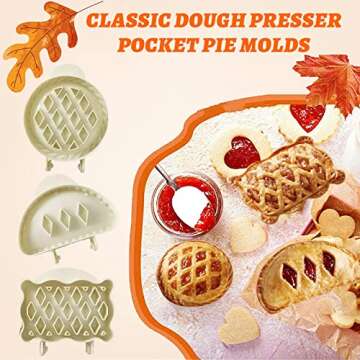 KUJAIS Classic Mini Hand Pie Molds - One Press Maker for Themed Parties