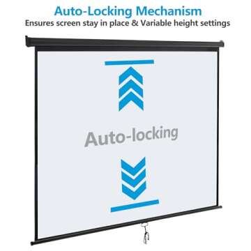 SUPER DEAL 120'' Manual Pull Down HD Projector Screen