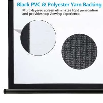 SUPER DEAL 120'' Manual Pull Down HD Projector Screen