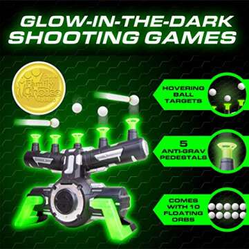 USA Toyz Astroshot Zero GX Glow in The Dark Shooting Games for Kids - Nerf Compatible Floating Ball ...