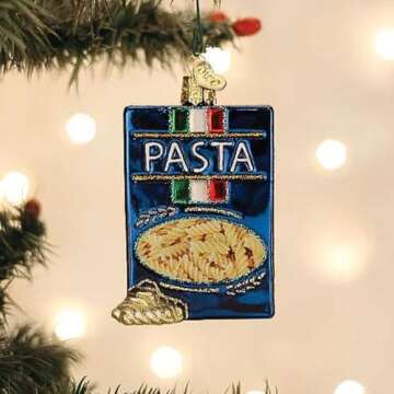 Old World Christmas Box of Pasta Glass Hanging Ornament
