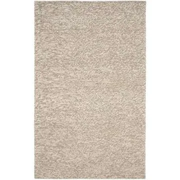 SAFAVIEH Natura Collection Area Rug - 5' x 8', Beige, Handmade Wool, Ideal for High Traffic Areas in Living Room, Bedroom (NAT620B)