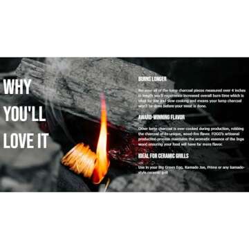 FOGO Super Premium Oak Restaurant Quality All-Natural Large Sized Hardwood Lump Charcoal for Grillin...