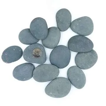 Craft Rocks, 14 Extremely Smooth Stones for Rock Painting, Kindness Stones, Arts and Crafts, Decoration. 2"-3.5" Inches Each (About 4 Pounds) Hand Picked for Painting Rocks