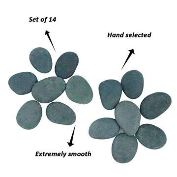 Craft Rocks, 14 Extremely Smooth Stones for Rock Painting, Kindness Stones, Arts and Crafts, Decoration. 2"-3.5" Inches Each (About 4 Pounds) Hand Picked for Painting Rocks