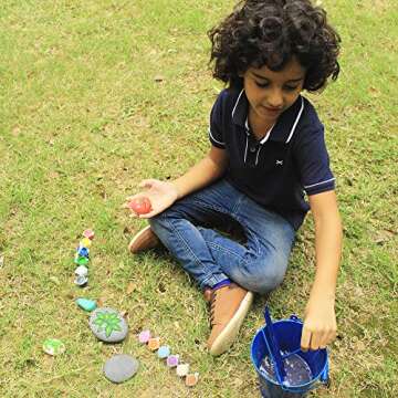 Craft Rocks, 14 Extremely Smooth Stones for Rock Painting, Kindness Stones, Arts and Crafts, Decoration. 2"-3.5" Inches Each (About 4 Pounds) Hand Picked for Painting Rocks