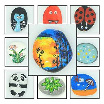 Craft Rocks, 14 Extremely Smooth Stones for Rock Painting, Kindness Stones, Arts and Crafts, Decoration. 2"-3.5" Inches Each (About 4 Pounds) Hand Picked for Painting Rocks