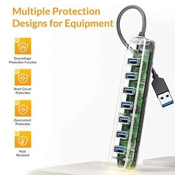 iDsonix 7 Port USB Hub 3.0 - Expand Your Connectivity!
