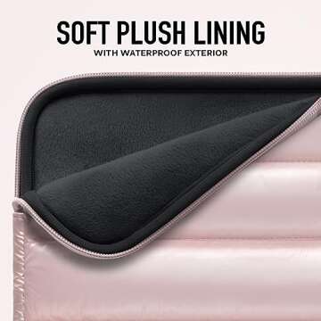 Vandel - The Original Puffy Laptop Sleeve 13-14 Inch. Shiny Pink Laptop Sleeve for Women. Carrying Case Cover MacBook Pro 14 in, MacBook Air 13 Inch, iPad Pro 12.9, Dell, Asus, HP