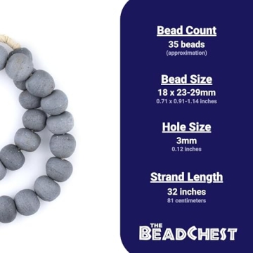 Jumbo Recycled Glass Beads for Unique Crafting Ideas