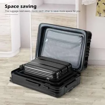 COOLIFE Expandable Suitcase Set with TSA Lock