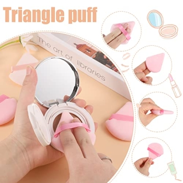 Pimoys Triangle Makeup Sponge Set - 6 Soft Powder Puffs
