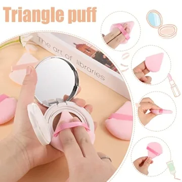 Pimoys Triangle Makeup Sponge Set - 6 Soft Powder Puffs
