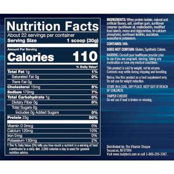 BodyTech Whey Protein Isolate Powder - with 25 Grams of Protein per Serving & BCAA's - Ideal for Post Workout Muscle Building and Growth, Contains Milk and Soy, Cinnamon Cereal Flavor (1.5 Pounds)