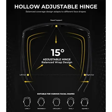 KALIYADI Men's Lightweight Polarized Sunglasses