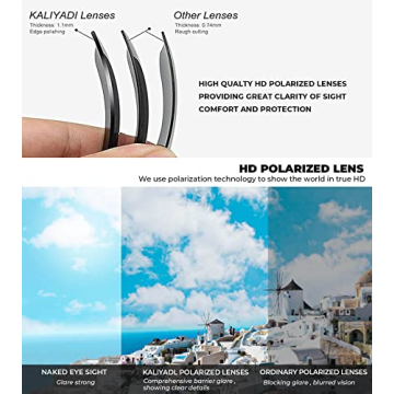 KALIYADI Men's Lightweight Polarized Sunglasses