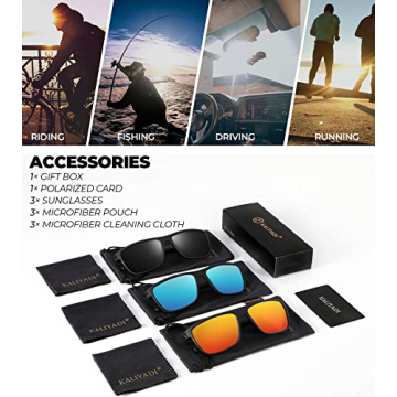 KALIYADI Men's Lightweight Polarized Sunglasses