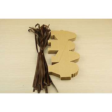 Tongshi Kraft Paper Candy Favor Boxes with Ribbon Wedding Favor Gift Party Supply, Set of 50