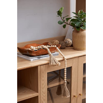 Wavy Live Edge Wooden Bowl Set with Free Garland