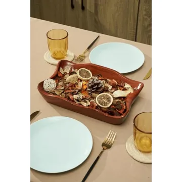 Wavy Live Edge Wooden Bowl Set with Free Garland