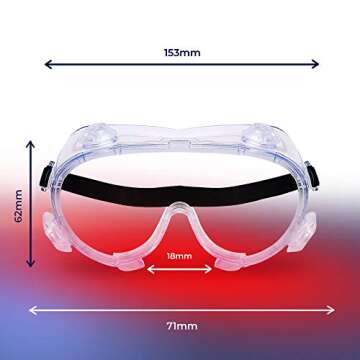 The Essential Goods Protective Safety Goggles | Anti-fog, Scratch Resistance | Wide Vision Clear Lens | Goggles For Safety | Medical Goggles | Lab Goggles| Chemistry Goggles