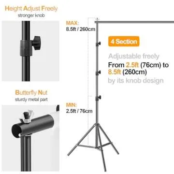 EMART Photo Backdrop Stand Kit for Easy Setup and Use