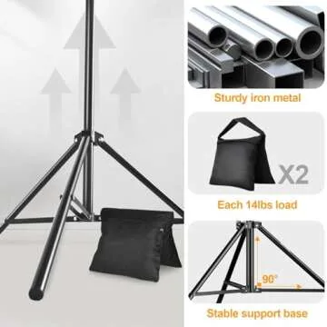 EMART Photo Backdrop Stand Kit for Easy Setup and Use