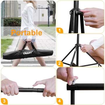 EMART Photo Backdrop Stand kit, 8.5 x 10 ft Back Drop Adjustable Frame for Photography, Photoshoot Banner Background Support Holder for Parties Dectoration