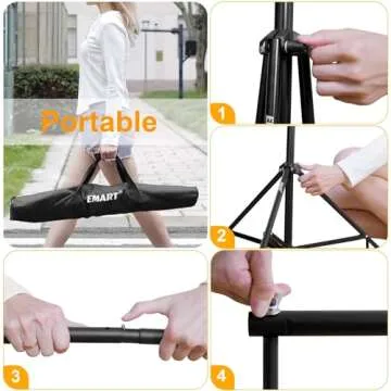 EMART Photo Backdrop Stand Kit for Easy Setup and Use