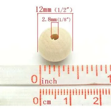 500 Natural Unfinished Wood Beads for Crafting and Jewelry