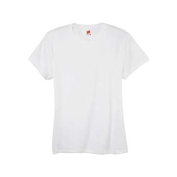 Hanes womens Perfect-t Short Sleeve T-shirt fashion t shirts, White, Medium US