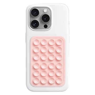 Silicone Suction Phone Case Adhesive Mount - Anti-Slip Holder, Hands-Free Fidget Toy, Phone Accessor...