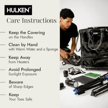 HULKEN Medium Black Rolling Grocery Bag on Wheels