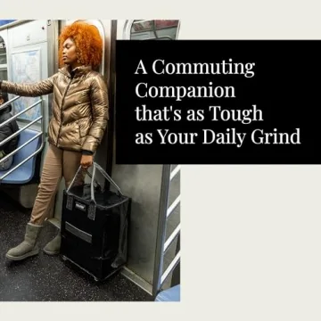 HULKEN Medium Black Rolling Grocery Bag on Wheels