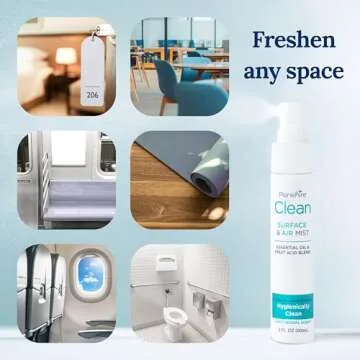 PlaneAire Clean | Travel Size Surface Cleaner and Air Freshener | All Purpose Cleaning Spray | Natural Odor Eliminator | Travel Cleaning Supplies | Room Spray | On the Go Essentials