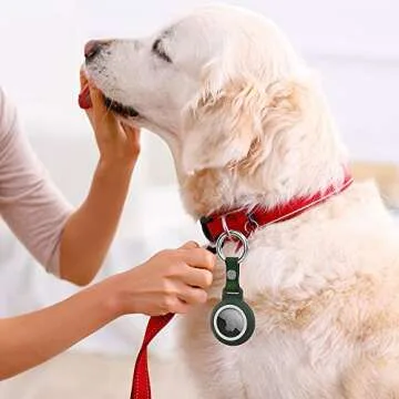 4 Pack Waterproof Airtag Keychain, Supfine Air Tag Holder Case with Leater Key Ring Compatible for Apple AirTags,Full Protective Cover Air Tags Tracker for Luggage,cat,Dog ,Pets(Multi-Color)