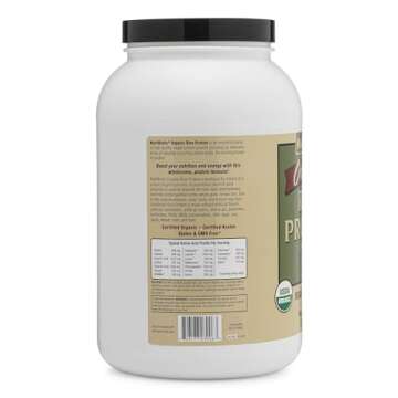NutriBiotic Certified Organic Rice Protein Vanilla, 3 Lb | Low Carbohydrate Vegan Protein Powder | R...