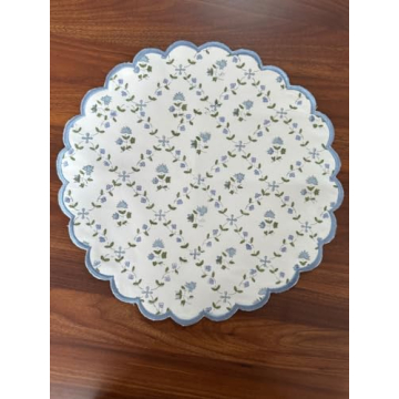 Stylish Ridhi Bo-ho Round Placemats 15-inch Floral Design