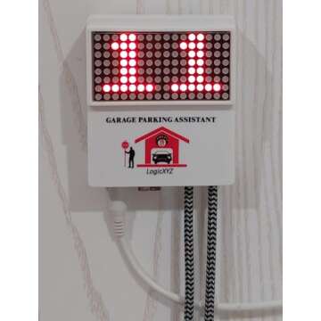LogicXYZ Garage Parking Assistant New Model with Parking Aid Sensor - Digital Parking Stopper for Garage – No Laser Garage Parking