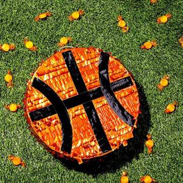 BLUE PANDA - Small Basketball Piñata for Sports Birthday Party (13 x 13 x 3 Inches)