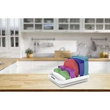 EVERIE Adjustable Lid Organizer for Kitchen Cabinets