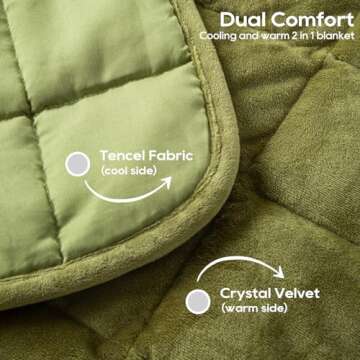 Small Weighted Blanket for Adults (Double-sided),Weighted Lap Pad 7lbs Throw for Travel,Calming,Rela...