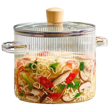 Durable 2L Simmering Pot - Borosilicate Glass Cookware for All Stovetops