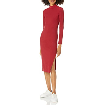 The Drop Alyssa Fitted Funnel Neck Midi Bodycon Dress
