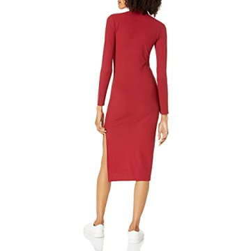 The Drop Alyssa Fitted Funnel Neck Midi Bodycon Dress