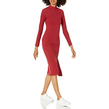 The Drop Alyssa Fitted Funnel Neck Midi Bodycon Dress